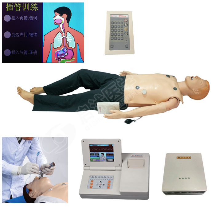 高级多功能急救训练模拟人（心肺复苏CPR与气管插管综合功能）