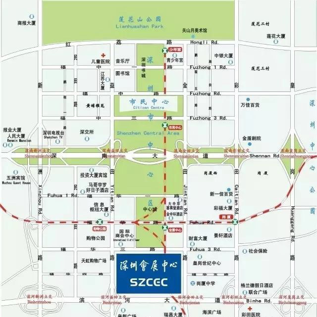 深圳会展中心地图